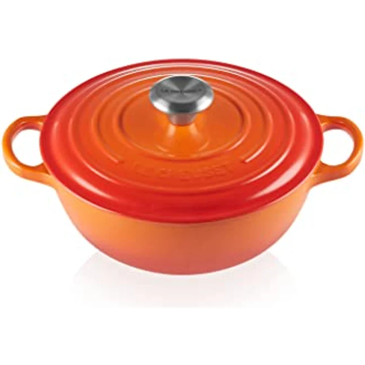 Le Creuset Signature Bräter La Marmite, 24 cm, ofenrot – Bild 1