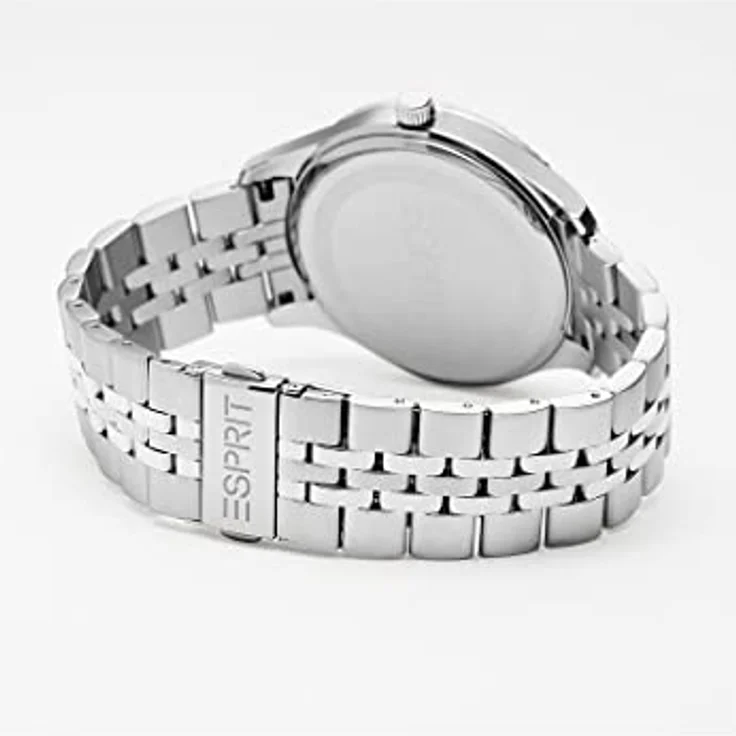 Esprit Quarzuhr ESPRIT Herren-Uhren Analog Quarz, Klassikuhr, Edelstahl, IP-Gun/poliert/teilvergoldet, gelb, arabische Ziffern, blaues Ziffernblatt - Preisvergleich – Bild 4
