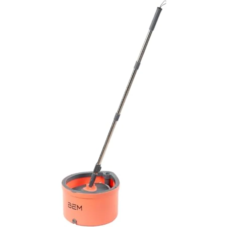 BEM Wischmopp ORBITA Bodenwischer Set mit Eimer, 2-in-1 mit Auswringfunktion, Filtersystem, selbsttrennendes Schmutz und Frischwassersystemм, 2 Mopp-Köpfe inkl. – Bild 4