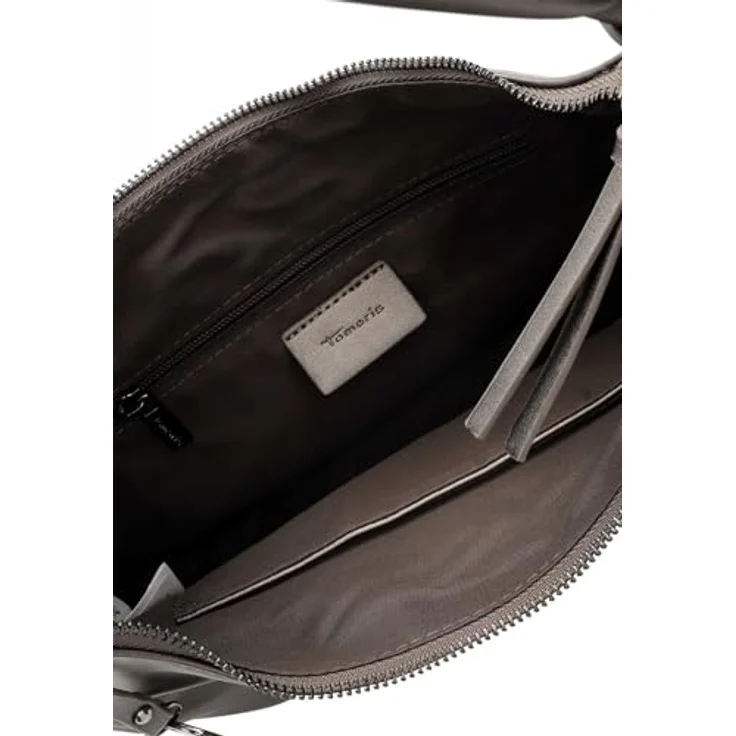 Tamaris TAS Christa, Handtasche Beutel in Grau mit Echtleder-Optik und Reißverschluss, ideal für Alltag und Freizeit – Bild 4