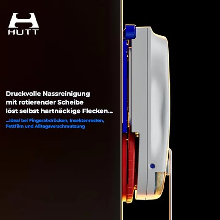 HUTT Fensterputzroboter 10, Innovativer Fenstersauger mit Dual-Mode-Reinigung und präziser Eckenreinigung, schwarz – Bild 3