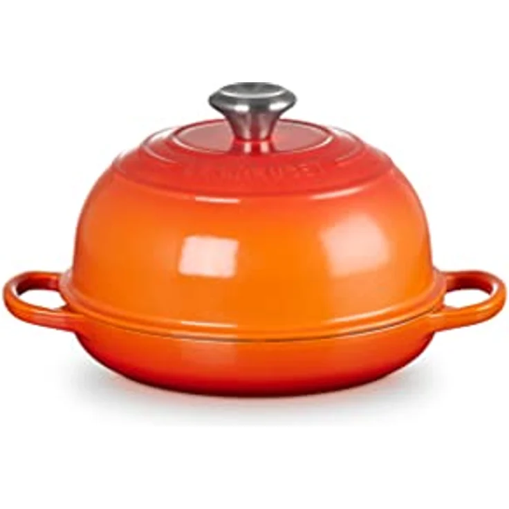 Le Creuset Signature Brot Bräter aus Gusseisen, 24cm, ofenrot – Bild 2