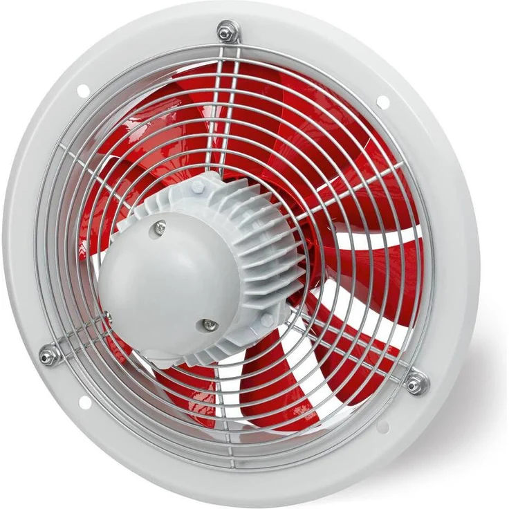 Helios HWD 630/4/4 TK, Axial-Hochleistungsventilator mit Wandeinbauring, papyrusweiß, geräuscharmer Motor mit Langzeitschmierung