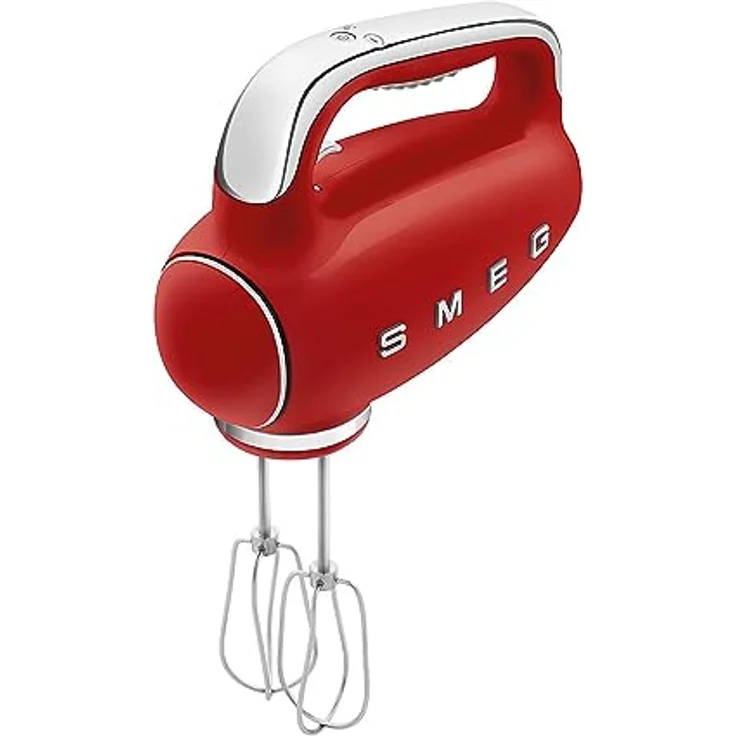 Smeg HMF01RDEU Handmixer im 50er Jahre, 250W, 9 Geschwindigkeiten, Kunststoff, rot – Bild 3