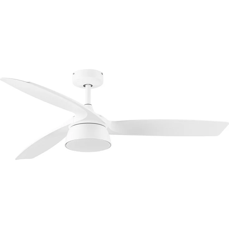 Lucci air Deckenventilator Bronx, dimmbar, 132 cm, weiß mit integrierter 18 W LED-Beleuchtung, Fernbedienung und 6 Geschwindigkeiten