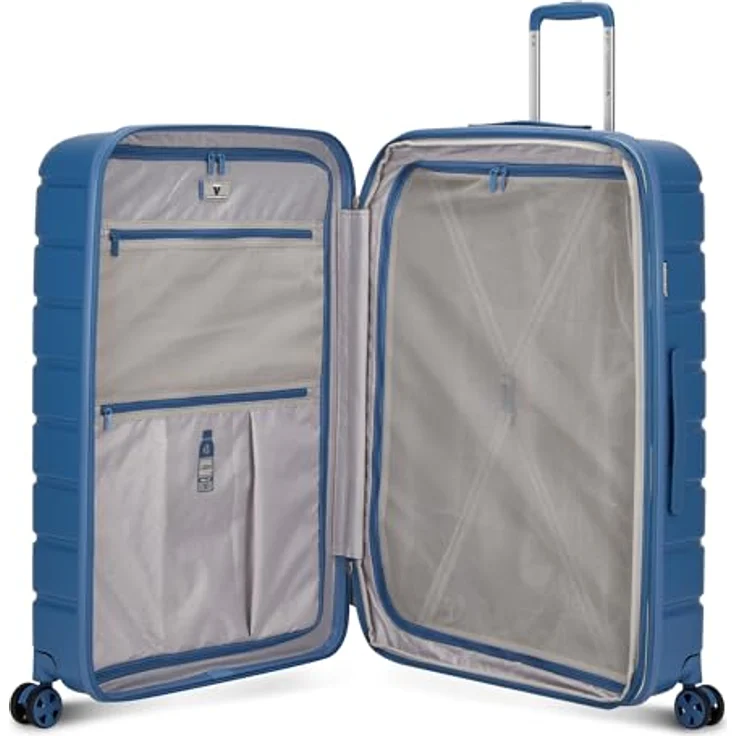 Roncato Relife 4 Rollen Trolley 78 cm, Dehnfalte, 100% PET, blau – Bild 3