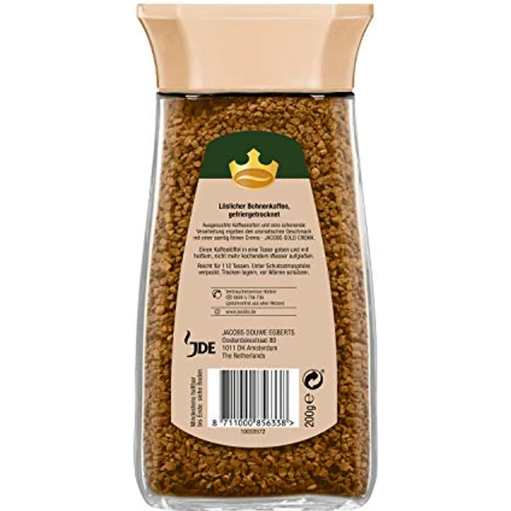 Jacobs löslicher Kaffee Gold Crema, 1 x 200 g Instant Kaffee – Bild 2