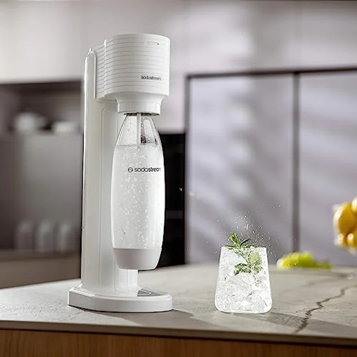 SodaStream Wassersprudler, Gaia Bianco, wiederverwendbare Flasche & CO2-Zylinder – Bild 2