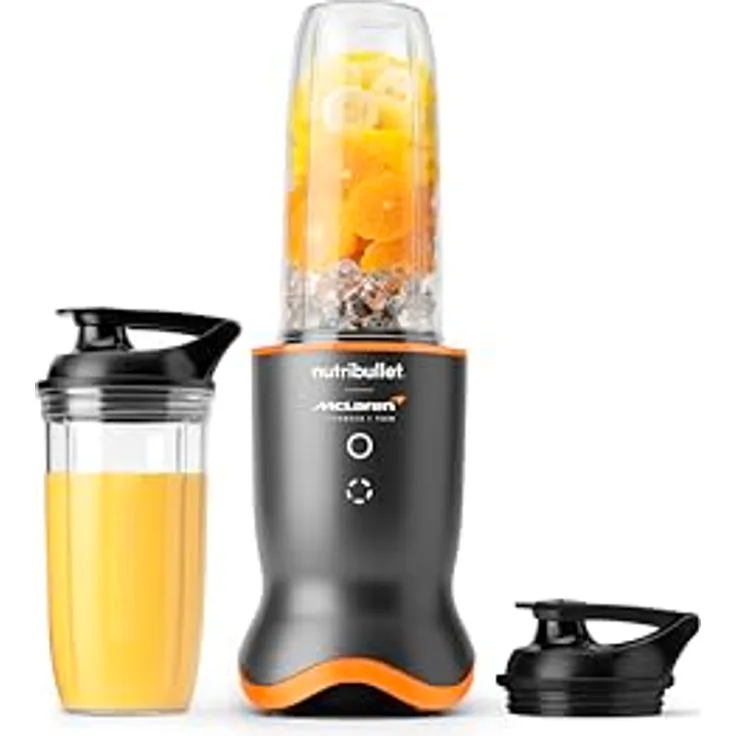 Nutribullet Ultra x McLaren F1 Team, Mixer mit 1200W, leise Technologie, Tritan Bechern 700/900 ml, kompakt, Grau (NB1206GO-MC)
