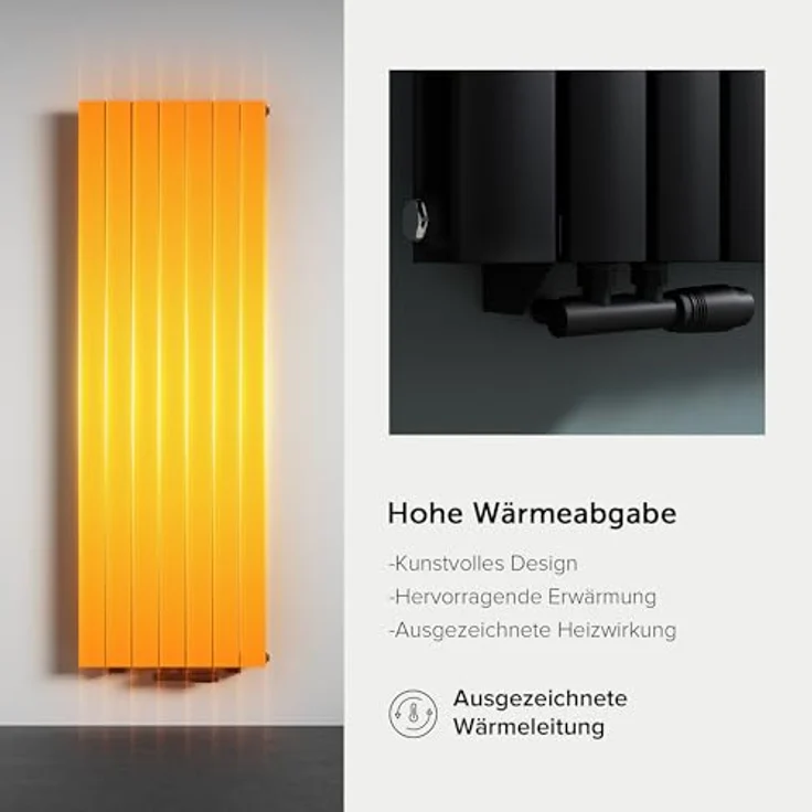 doporro Design Badheizung Flachheizkörper 160x31cm Anthrazit Zweilagig Vertikal Mittelanschluss – Bild 3