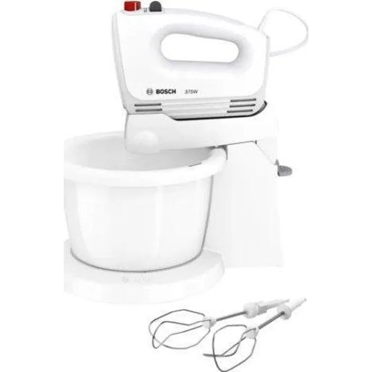 Bosch MQWPL2000, Handmixer mit automatischer Rotation, 375-W-Motor, freihändige Bedienung, Weiss