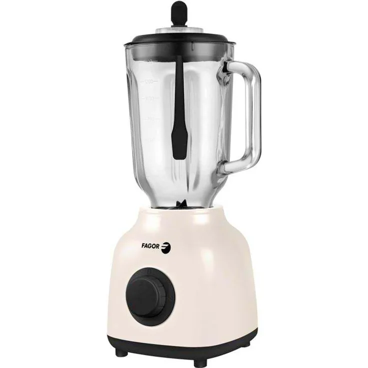 Fagor FGC2160, 2-in-1-Standmixer mit 400 W, 1,5-Liter-Glasbehälter, Cremefarbe