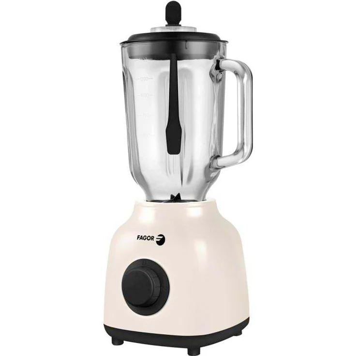 Fagor FGC2160, 2-in-1-Standmixer mit 400 W, 1,5-Liter-Glasbehälter, Cremefarbe