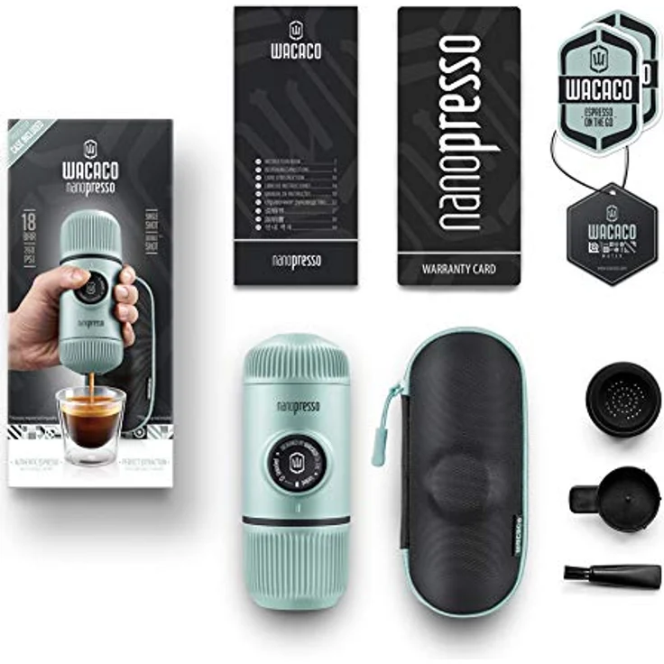 Wacaco Nanopresso tragbare Espressomaschine mit Schutzhülle - Artik Blau – Bild 7