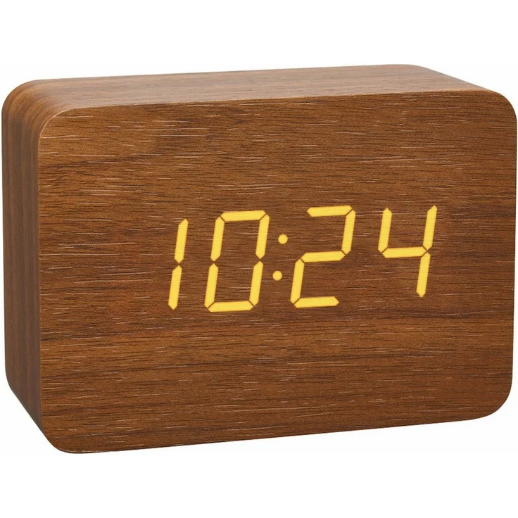 TFA Dostmann Funkwecker Design Funk-Wecker in Holz-Optik Clocco TFA 60.2549 mit Leuchtziffern und automatischer Dimm-Funktion – Bild 1