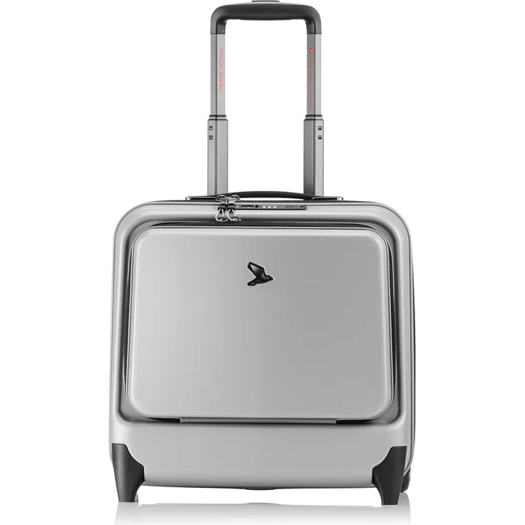 Pack Easy ReNew Genius Business Trolley, Silber, Handgepäck mit gepolstertem Laptopfach und USB-Anschluss, 39 l