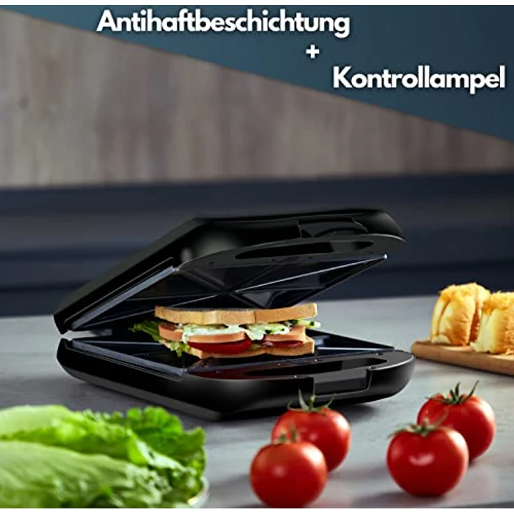 STEINBORG Waffeleisen SB-2120, 1200 W, Antihaftbeschichtung, Cool-Touch-Griffe – Bild 2