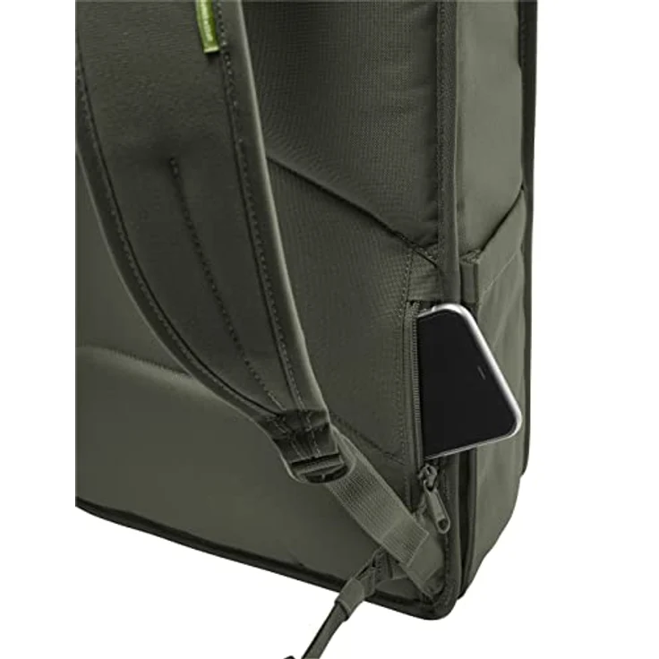 VAUDE Coreway Rolltop 20, Freizeitrucksack mit 15,6 Zoll Laptopfach, khaki, aus recycelten PET-Flaschen, gepolstert, seitlicher Reißverschluss – Bild 5