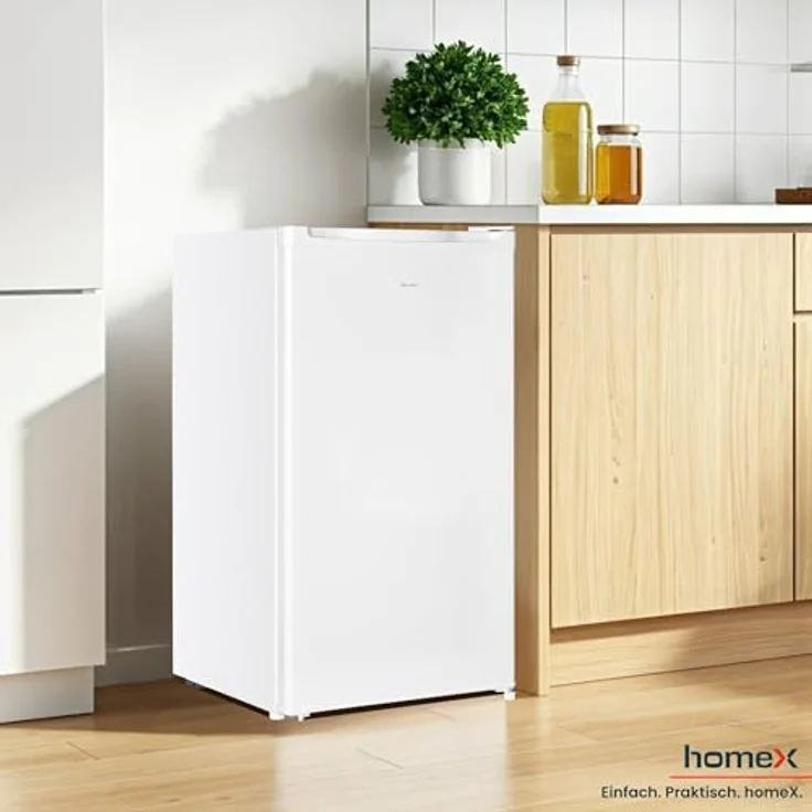 homeX CS0881-W Kühlschrank ohne Gefrierfach, 90L kompakt, freistehend, weiß, leise, energieeffizient – Bild 8