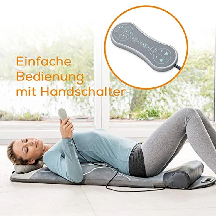 Beurer MG 280 Yoga- und Stretchmatte, zur Dehnung der Muskulatur und zur Entspannung, Massagematte für Nacken, Schultern und Rücken, faltbar – Bild 5
