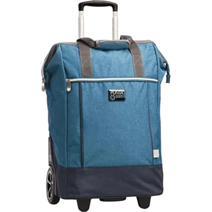 Sieber Einkaufstrolley Punta Big Wheel 62 cm 2 Rollen, robust mit XL-Hauptfach, ausziehbarem Gestänge und wasserabweisendem Polyester, schwarz – Bild 1