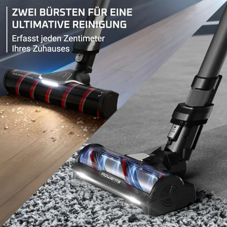 Rowenta X-Force Flex 12.60 Neo, kabelloser Akku-Staubsauger mit 150 Air Watt, 60 Min. Laufzeit, Flex-Rohr und LED-Beleuchtung, Schwarz – Bild 5