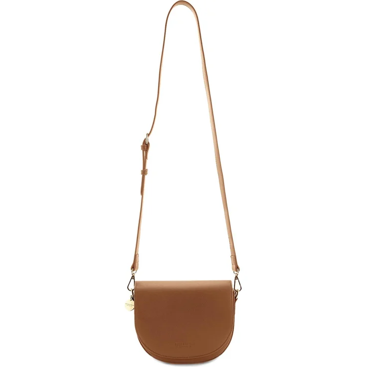 Seidenfelt Nelma Mini Bag Umhängetasche 16 cm, Beige, aus langlebigem Polyurethan mit Magnetverschluss und innenliegendem Reißverschlussfach