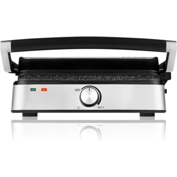 Zeegma GRILL CHEF EASY 2-in-1 Elektrogrill und Panini-Toaster, 2000 W Leistung, Antihaft-Keramikplatte, einstellbare Temperatur, Neigungswinkel, spülmaschinenfest – Bild 2