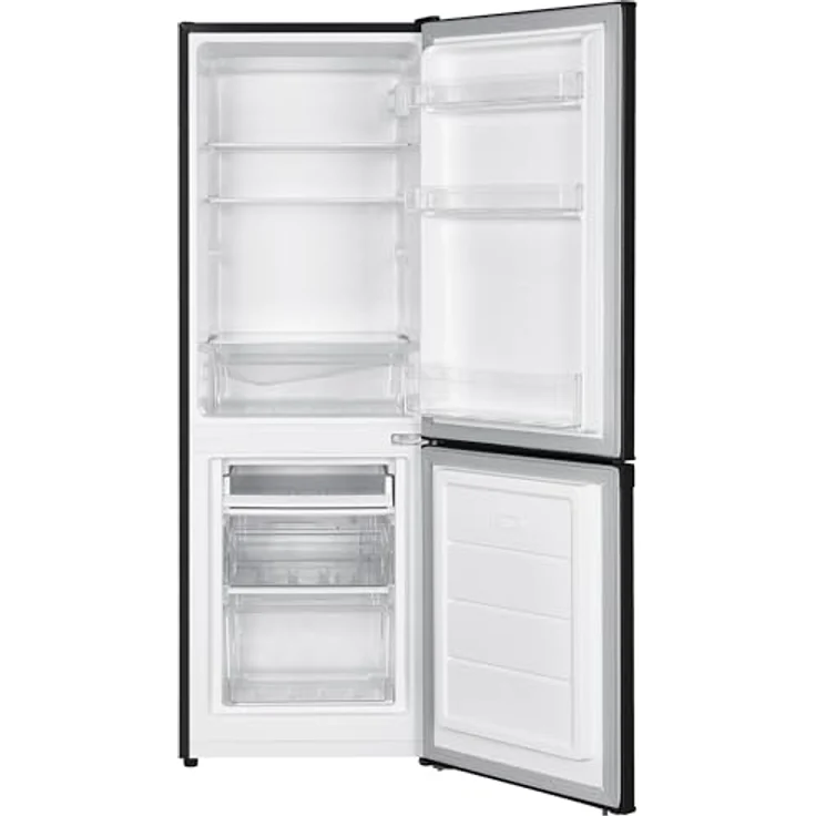 homeX CFS1110-B Kühlschrank mit Gefrierfach, freistehende Kühl-Gefrierkombination mit 173 Litern Nutzinhalt, energieeffizient und leise, schwarz – Bild 2