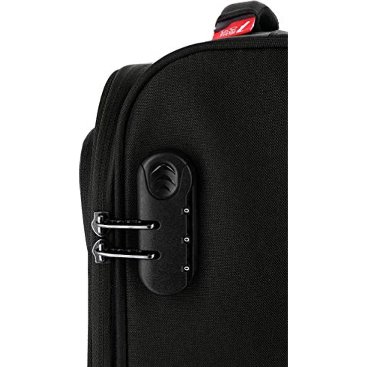 travelite 2 Rad Handgepäck Koffer mit Schloss erfüllt IATA Bordgepäck Maß, Gepäck Serie CABIN: Kompakter Weichgepäck Trolley, 52 cm, 39 Liter, Schwarz – Bild 5
