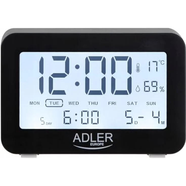 Adlereurope ADLER ad 1196b, Wecker in Schwarz mit hochwertigem Material, robust und langlebig – Bild 2