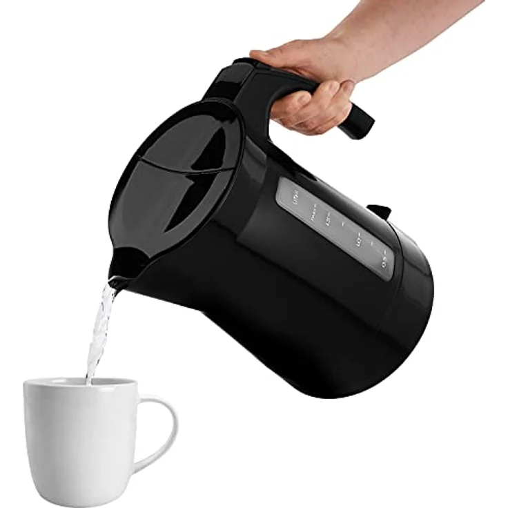 Melitta Enjoy Wasserkocher Aqua 1,7 Liter Hochglanz 2.400 Watt schwarz, 100301 bk – Bild 5