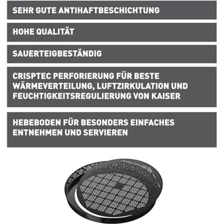 Kaiser Pizza-Quicheform CrispTec 28cm antihaft, perforiert Backformen & Bleche – Bild 3