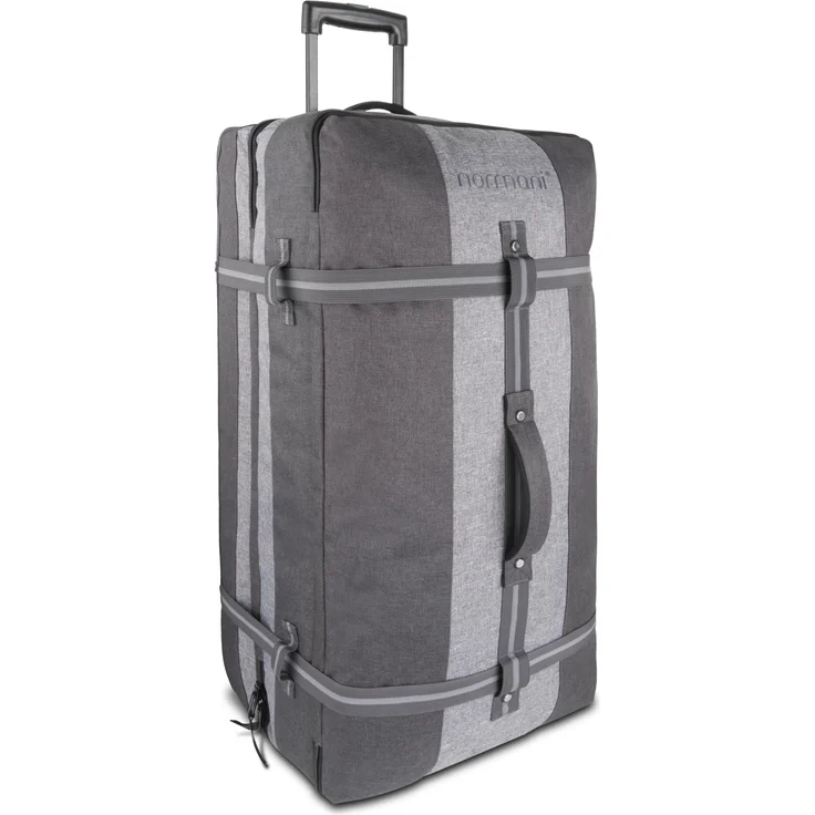 Normani Aurori 125, Koffer Reisetasche mit 125 l Volumen, grau, kompressionsriemen und getrenntem Hauptfach