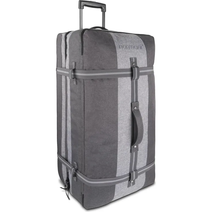 Normani Aurori 125, Koffer Reisetasche mit 125 l Volumen, grau, kompressionsriemen und getrenntem Hauptfach