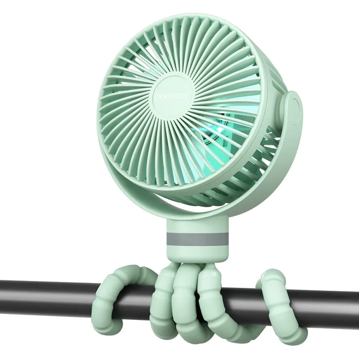 Momcozy Stroller Fan, tragbarer Ventilator mit ultra-langer Akkulaufzeit von 12 bis 27 Stunden, grün
