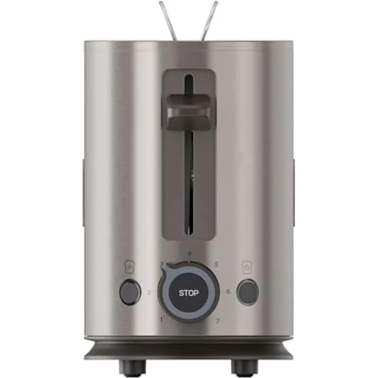 BLACK+DECKER - Toaster BXTO1002E 1000W | Extra breite Schlitz 260x42 mm | 7 Bräunungsstufen | 3 Funktionen | Extra Hebe-Funktion | Rutschfeste Füße | Krümelschublade, Silber – Bild 3