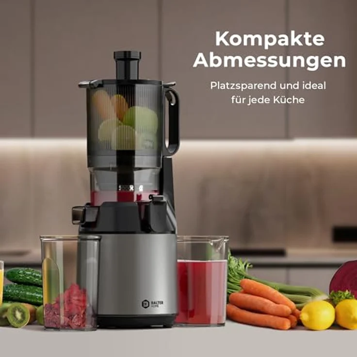 Balter Entsafter Slow Juicer VITALMAXX PRO, Große 135MM Öffnung, 300 Watt, BPA Frei, leise – Bild 4