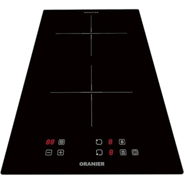 Oranier KFI331, Induktionskochfeld 30 cm, 2 Zonen Domino Glaskeramik mit Touch Control, 9 Leistungsstufen, 2-fach Booster, Topferkennung & Timer – Bild 4