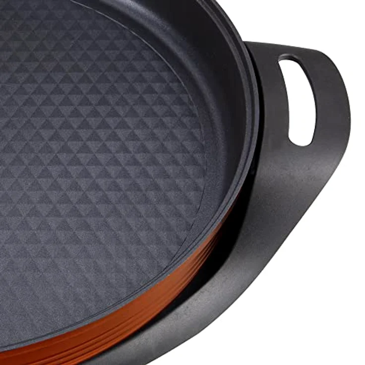 Jata JEPE1639 Elektrische Paella-Pfanne, antihaftbeschichtet, 38 cm Durchmesser, 5 cm Tiefe, 2000 W, gleichmäßige Wärme – Bild 5