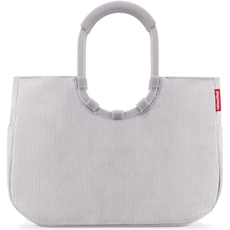 reisenthel Loopshopper L, Einkaufstasche in eleganter Cord-Optik, grau, 25 l Volumen, wasserabweisend, mit Innentasche – Bild 1