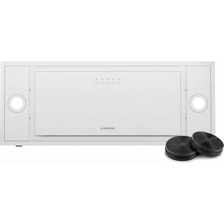Klarstein TurboMax Unterbauhaube, 75 cm, 380 m³/h Luftdurchsatz, Energieeffizienz A+, LED-Beleuchtung, 3 Gebläsestufen, Kohlefilter, Weiß