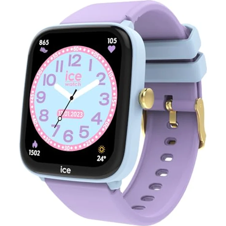 ICE-WATCH Ice smart junior 2.0 Soft blue Purple Kinder Connected Watch mit lila Silikonarmband - Stoppuhr, Alarm, Pulsmesser, Gegenlicht - 022800 (1,75 inch) – Bild 3