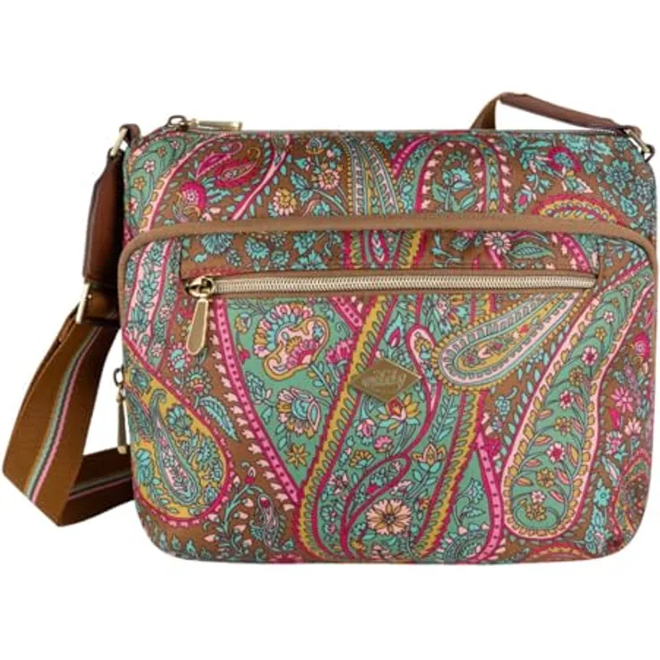 Oilily Friends 4 Ever Stetson Umhängetasche 27 cm, 100% Polyester, olivgrün, 27 cm x 12 cm x 23 cm