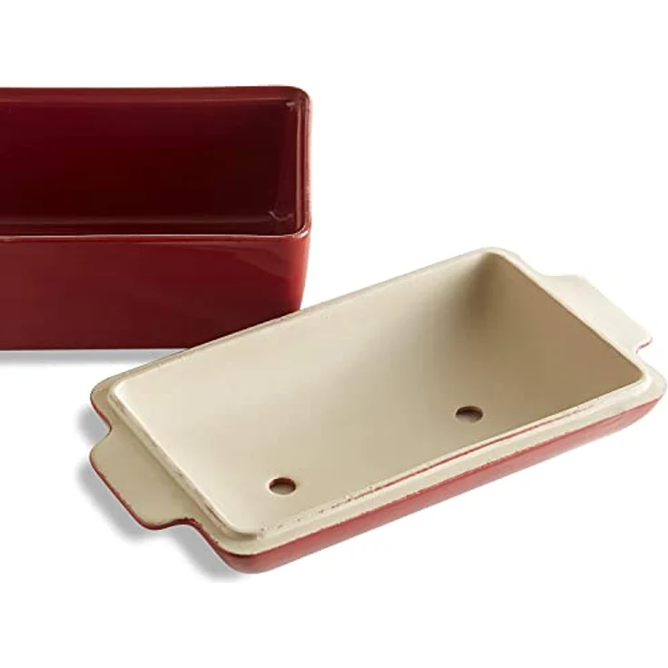 Emile Henry Brotlaib Bäcker, Keramik, Rot, 24x15x12.5 cm – Bild 5