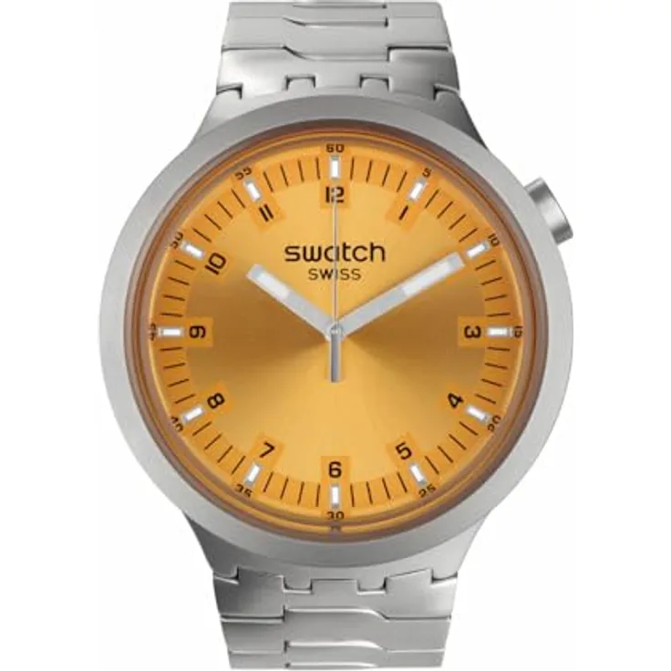 Swatch Analog SB07S103G, Herren Armbanduhr mit 11mm Kalender, ohne Klappverschluss