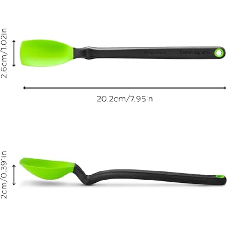 Dreamfarm Mini SUPOON Silikon Kochlöffel, flexibler Teigschaber in Grün, hitzebeständig bis 250°C, spülmaschinenfest, BPA-frei – Bild 3