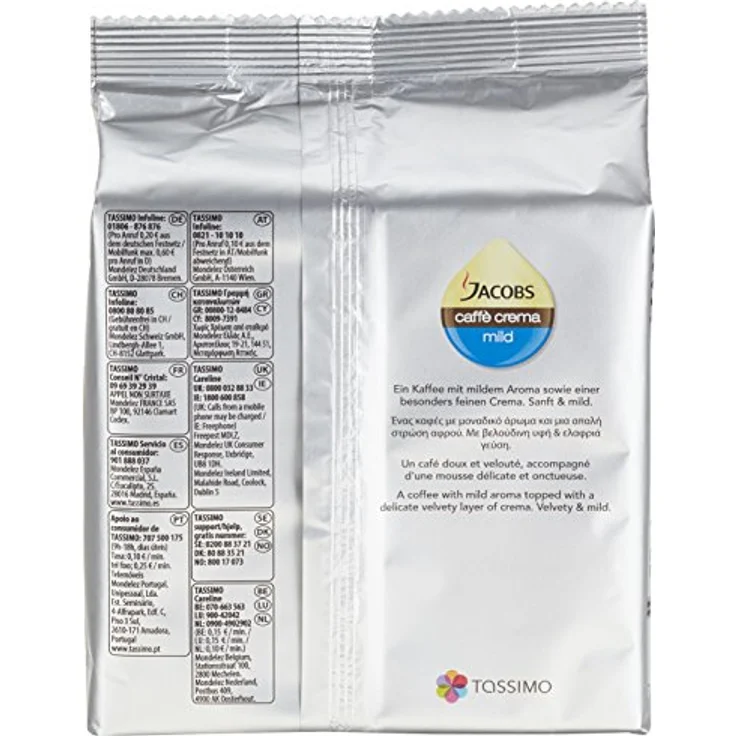 Tassimo Jacobs Caffè Crema Mild, Kaffee, Kaffeekapsel, gemahlener Röstkaffee, 16 T-Discs – Bild 2
