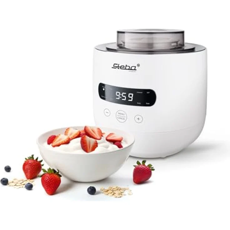 Steba Joghurtbereiter JM4 FERMENT, 2-Portionsbehälter, 2-Liter Glas für Joghurt und Frischkäse – Bild 1
