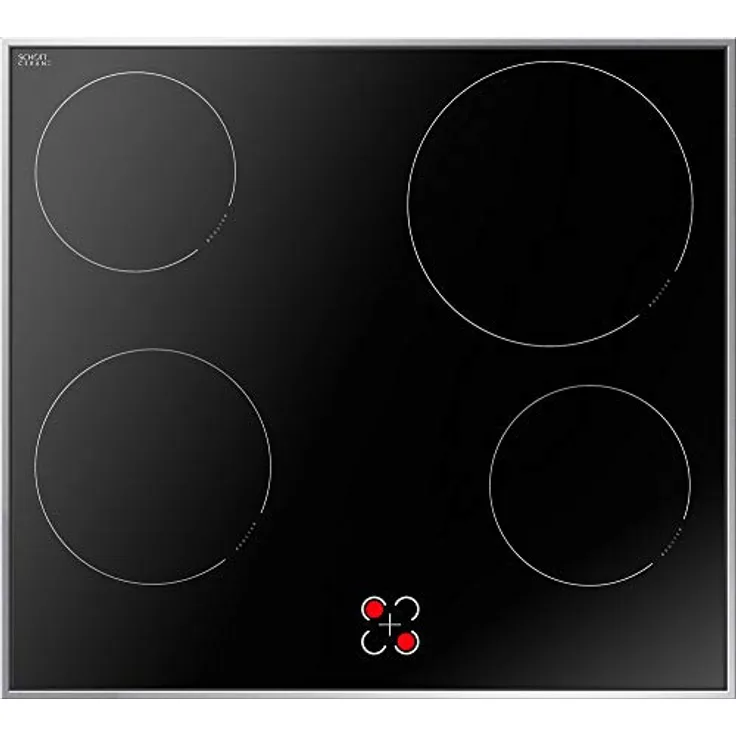 Amica Glaskeramikkochfeld herdgebunden 60 cm Edelstahlrahmen EC 744 100 E